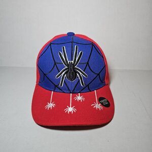 Youth-sized Marvel Spider-Man Red and Blue Baseball Cap 3D Spider and Web